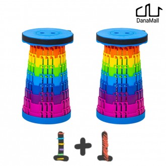 다나몰 아코디언 의자 무지개 놀이동산 줄서기 휴대용 캠핑 폴딩 3세대의자 2P